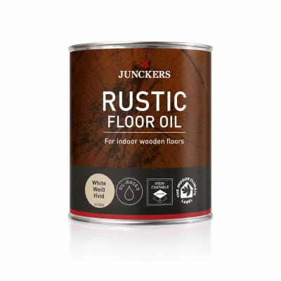 Junckers Rustic Oil zur Grundierung von unbehandelten Holzoberflächen und -böden sowie zur Pflege von ölbehandelten und druckimprägniertem Holz innen.
