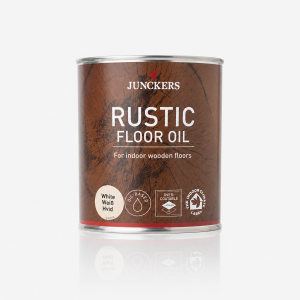 Junckers Rustic Oil zur Grundierung von unbehandelten Holzoberflächen und -böden sowie zur Pflege von ölbehandelten und druckimprägniertem Holz innen.